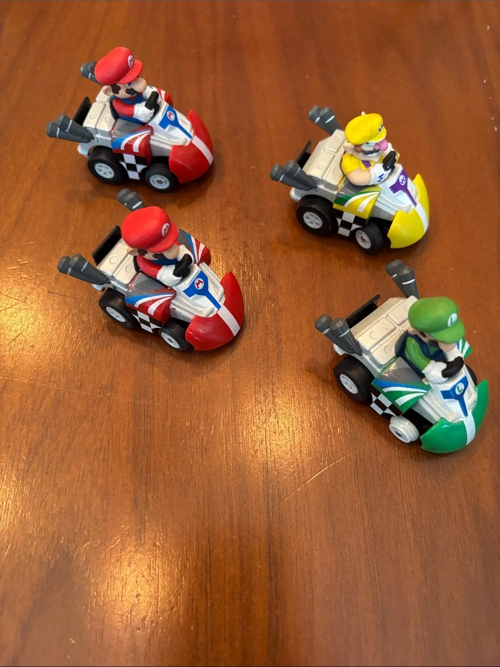 Nintendo Mini Character Push Cars in Red, Yellow, Green